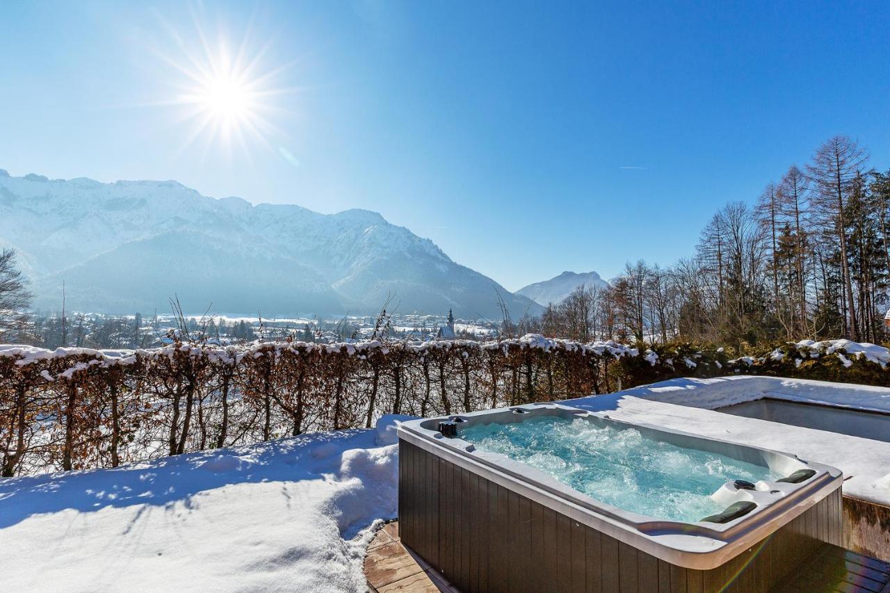 Luxus Ferienhaus Salzburg Chalet Mit Pool, Sauna, Whirlpool, Kamin Großgmain Kültér fotó